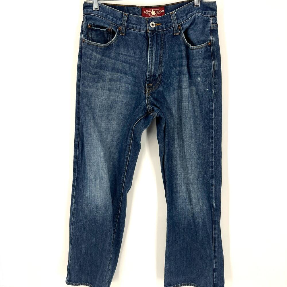 Lucky Brand Mens 181 Relaxed Straight Denim 100% Cotton Jeans Size 32 x 30